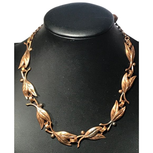 Bell Trading Post Jewelry - Vintage Bell Trading Post Copper Leaf and Berry Link Choker Necklace MCM